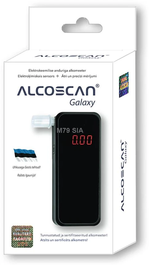 Alcoscan Galaxy LT alkotesteris pakuotėje