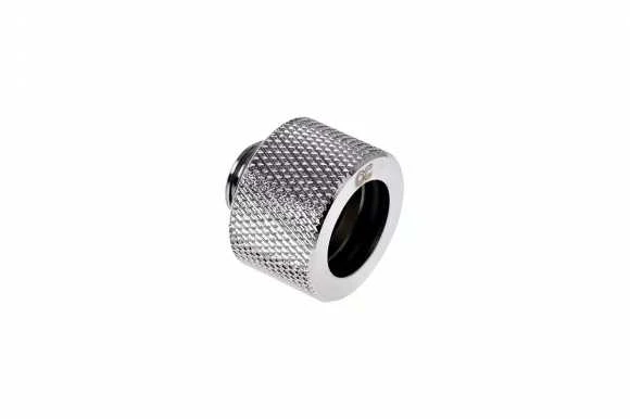 „Alphacool“ 1/4 colio jungtis – 16 mm, 6 vnt. pakuotė, chromuota (17384)