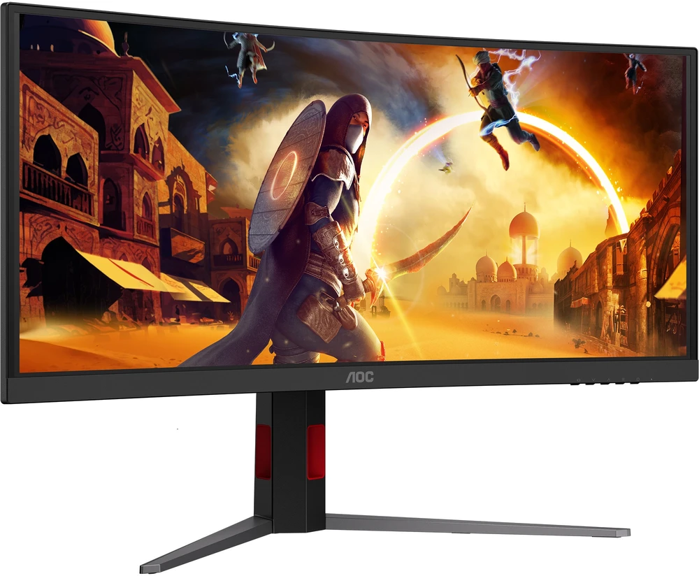 Žaidimų monitorius AOC CU34G4CA, 34" UWQHD (3440x1440) lenktas Fast VA, 21:9, 180Hz, 1ms, USB-C, HDR