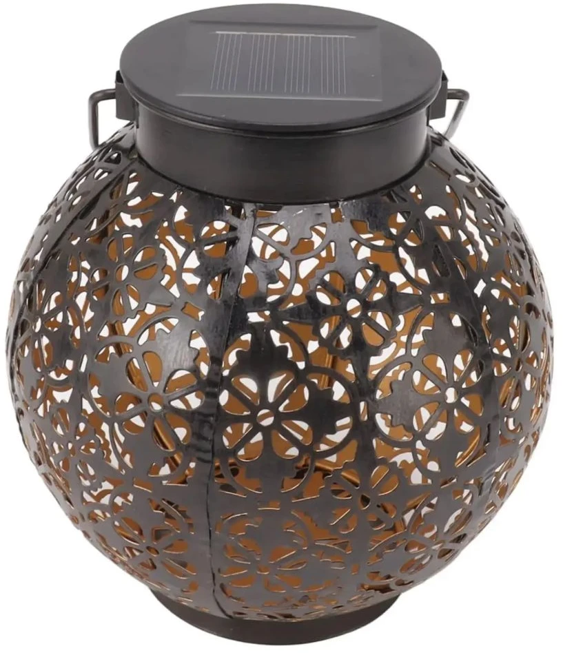 Elight Dārza Dekors Saules IP65 LED Retro Laterna formas piekārta lampa (15x15cm) ar tumšo sensoru