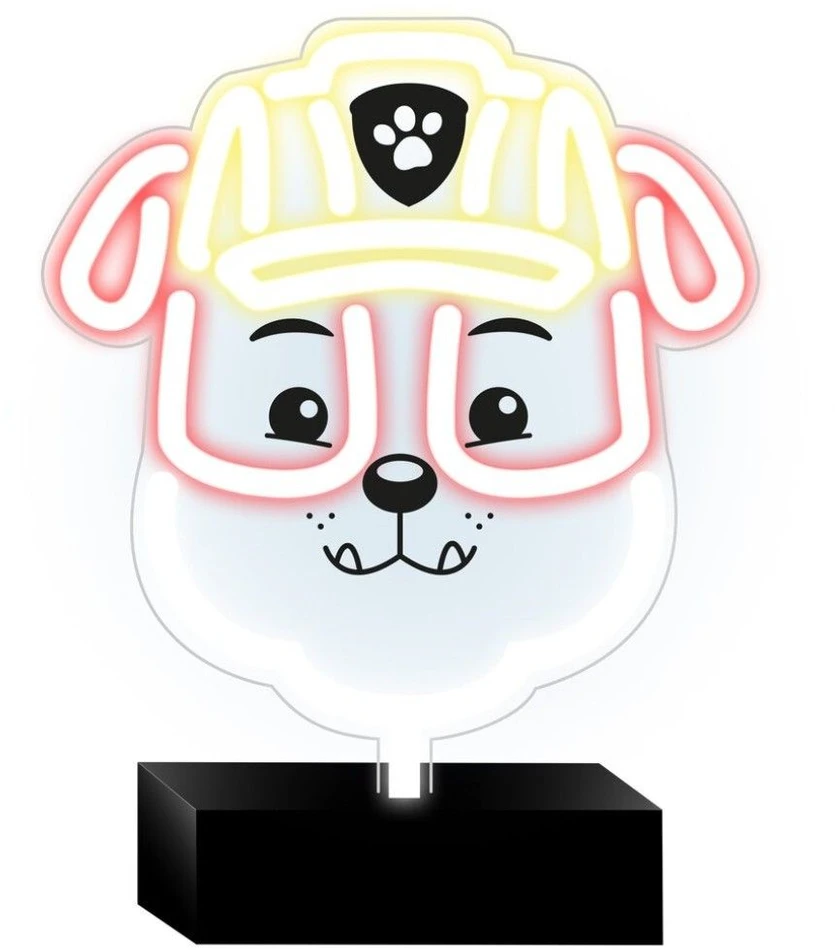 Plastrol Psi Patrol Neoninis LED šviestuvas su stovu Paw Patrol – Rubble OW-120446