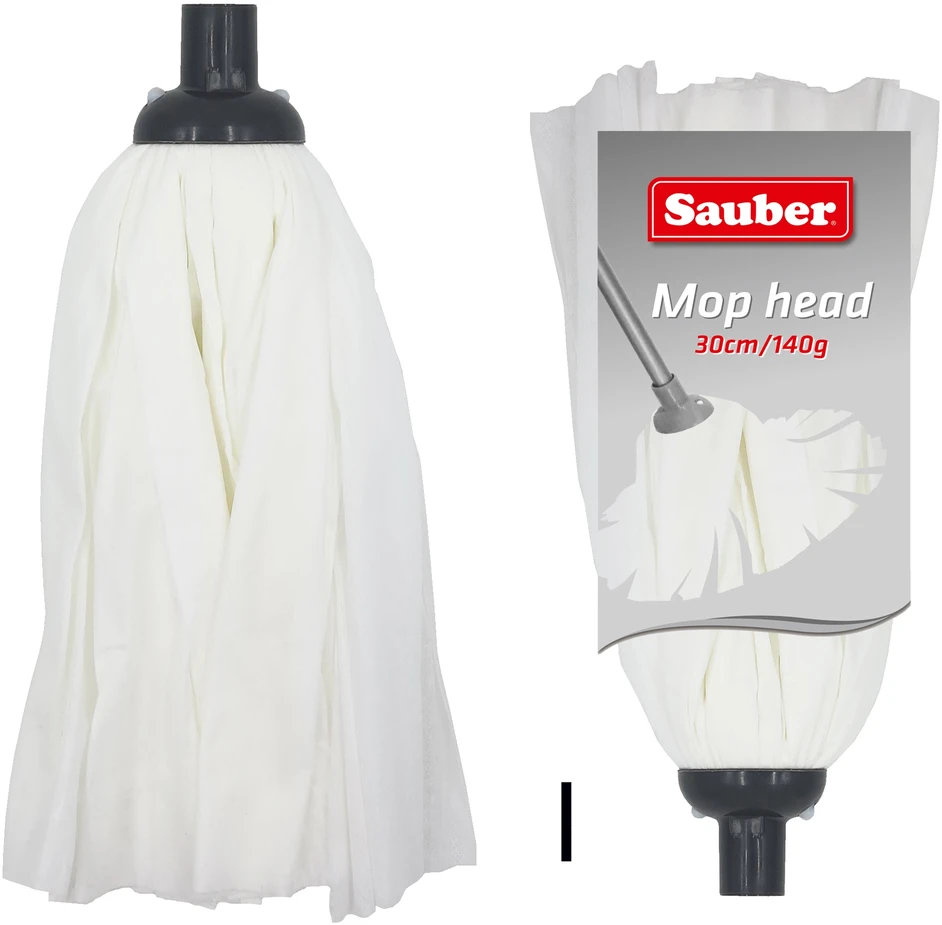 Sauber Apmaināmā mop galva viskoze/poliesters 140g / 30cm