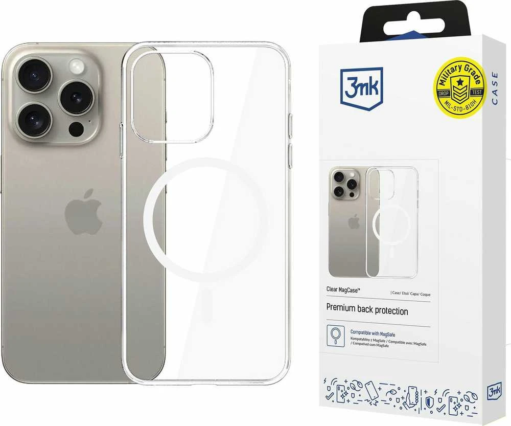 Dėklas 3MK Clear MagCase iPhone 15 Pro