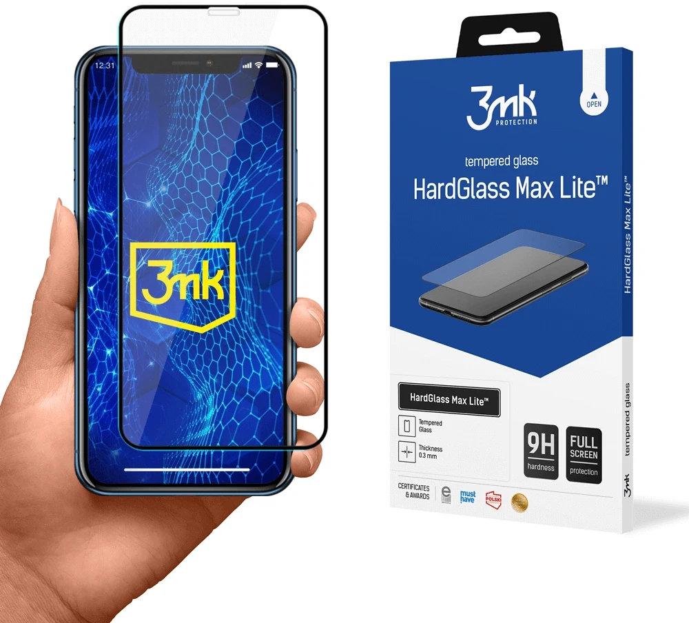 Apple iPhone Xr/11 juodos spalvos - 3mk HardGlass Max Lite™