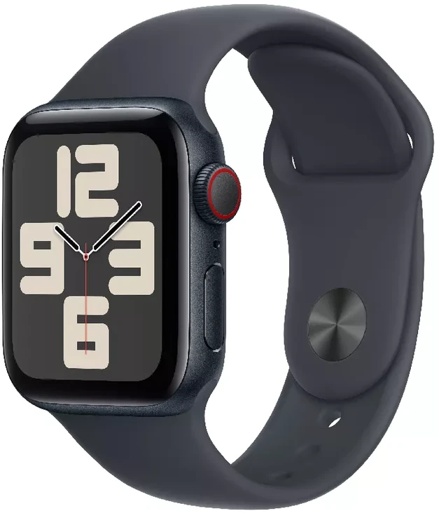 Išmanusis laikrodis Apple Watch SE GPS + Cellular 40mm Midnight Aliuminio dėklas su Midnight Sport Band - S/M