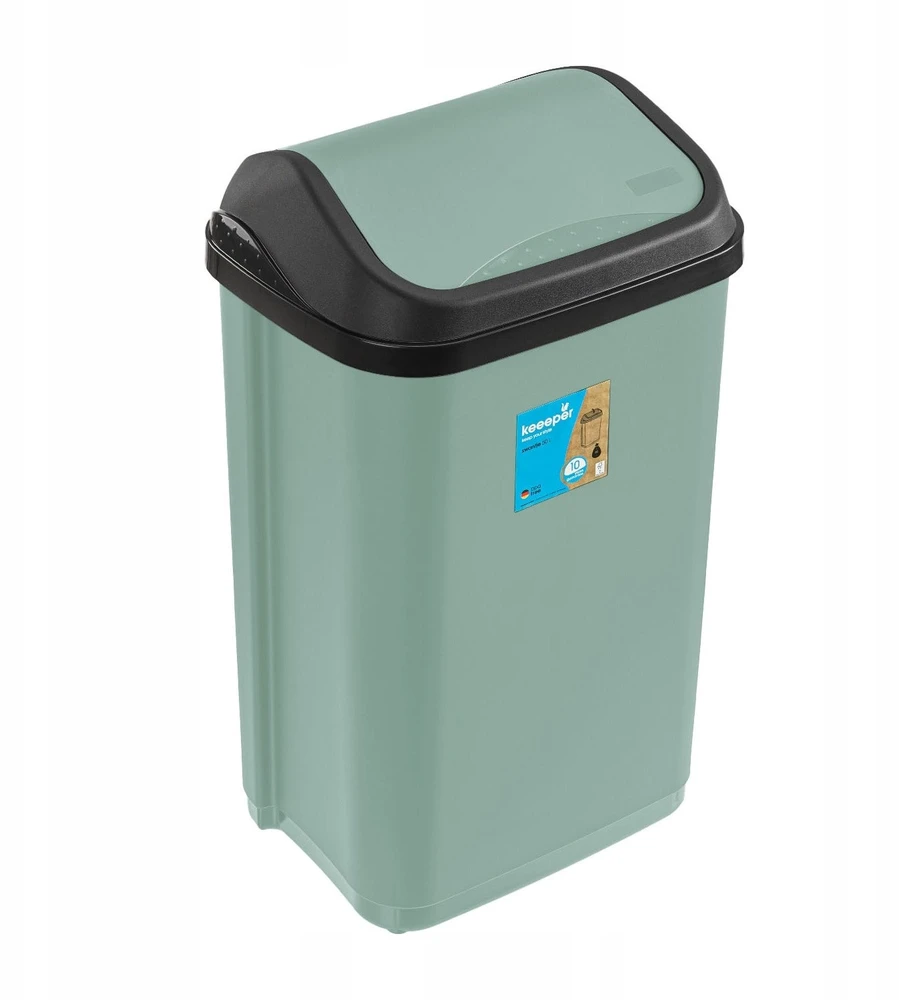 Aptel Keeeper atliekų kibiras su pasukamu dangčiu 25L Swantje 33,5x25,5x53,5cm žalias