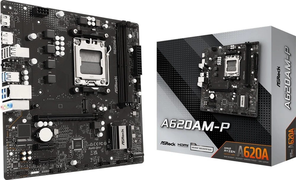 Pagrindinė plokštė ASRock A620AM-P AM5 mATX HDMI DDR5
