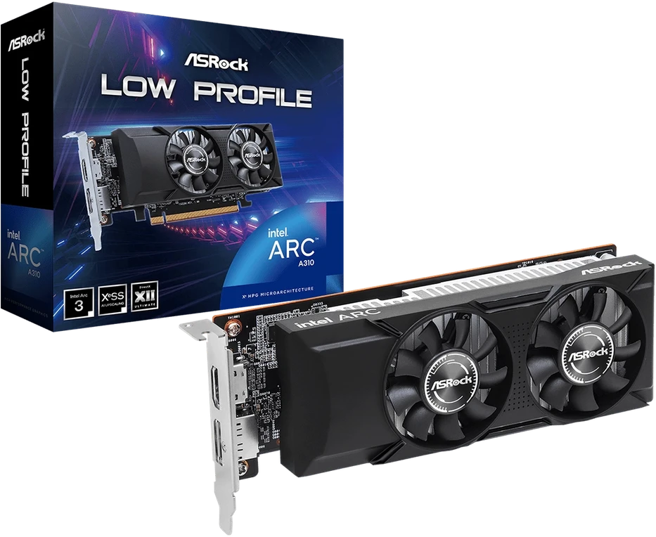 Vaizdo plokštė ASRock Intel Arc A310 Low Profile 4GB