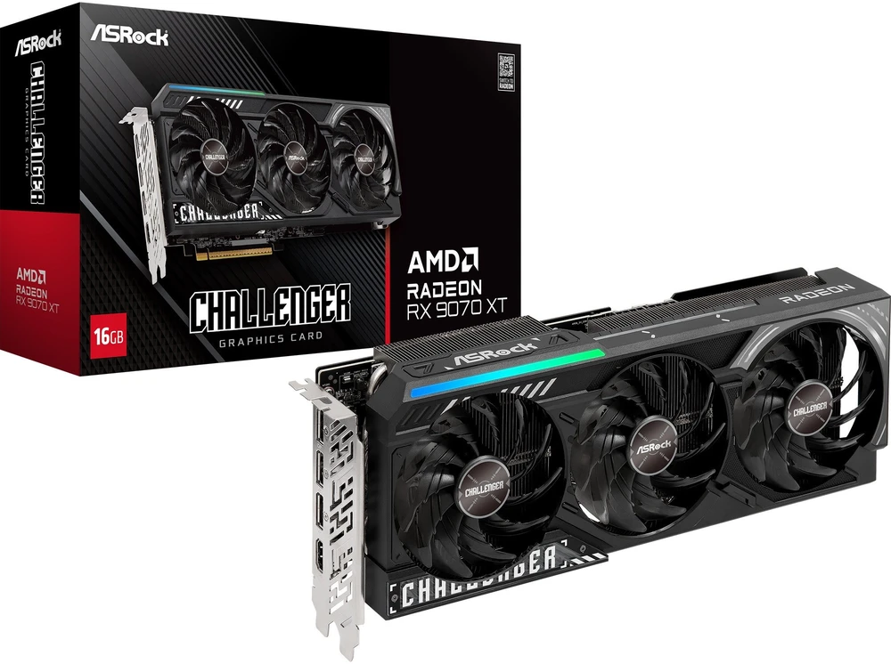Vaizdo plokštė Asrock Radeon RX 9070 XT Challenger 16GB AMD GDDR6