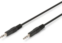 Digitus ASSMANN Audio pajungimo laidas, stereo 3.5mm, 2.50m, CCS, 2x0.10/10, M/M juodas, AK-510100-025-S