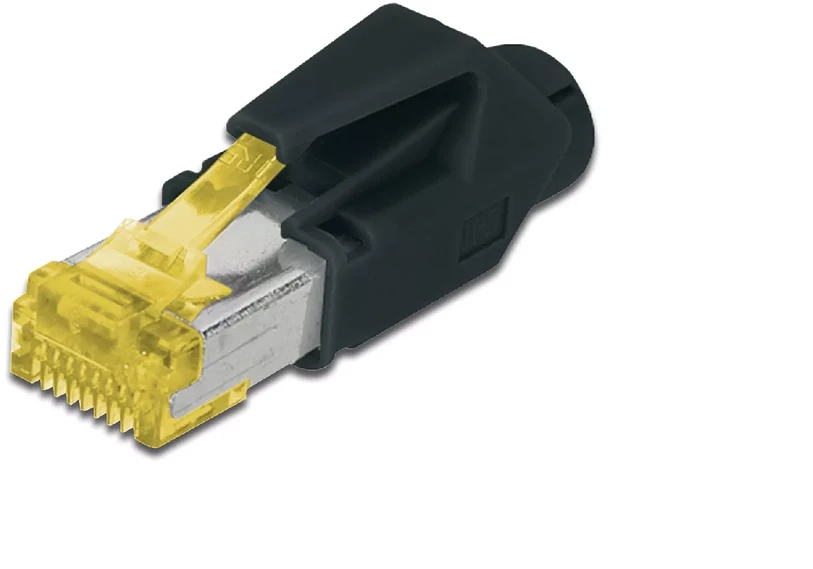 Digitus A-MO6A 8/8 HRS AT 6A modulinis RJ45 kištukas, Hirose TM31 8P8C, apsaugotas, apvaliam kabeliui, įsk. gaubtas