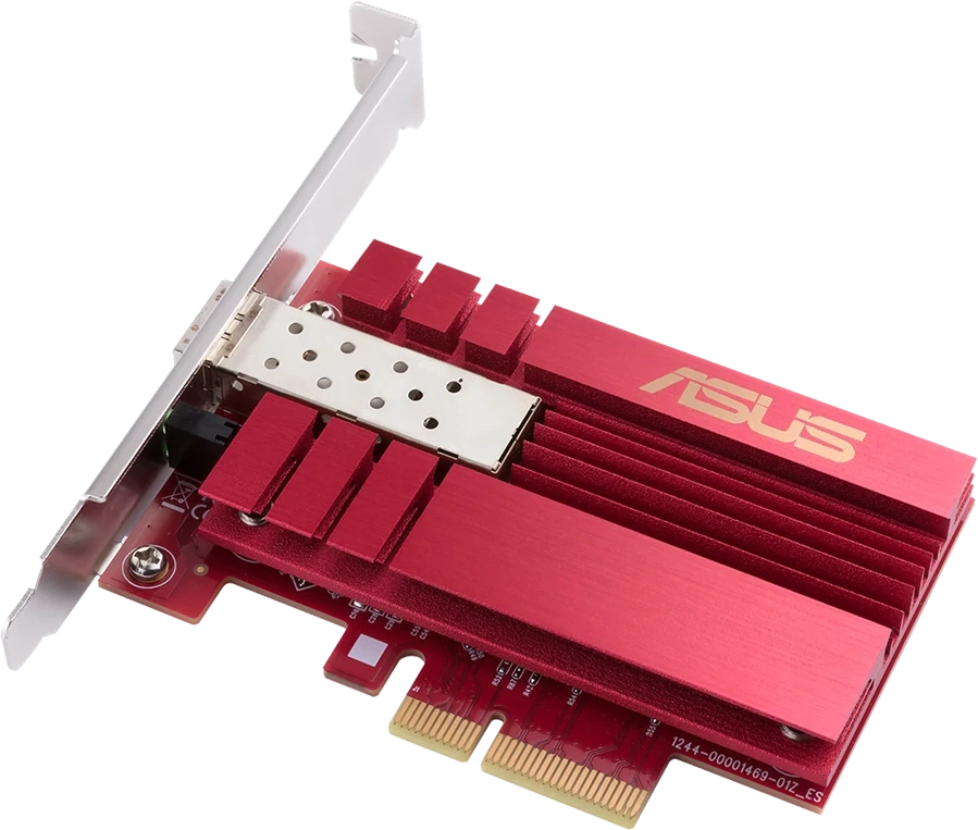 Asus | XG-C100F 10G PCIe tinklo adapteris; SFP+ prievadas, skirtas optinio pluošto perdavimui ir DAC kabeliui | 10/100/1000/10000 Mbit/s