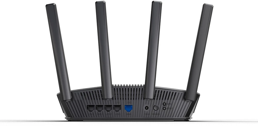 Asus | WiFi 7 AiMesh išplečiamas maršrutizatorius | RT-BE59 | 802.11be | 688/4320 Mbit/s | Ethernet LAN (RJ-45) jungtys 5 | Mesh palaikymas: Taip | MU-MiMO: Taip | Ne, mobilusis plačiajuostis ryšys: | Antenos tipas: Vidinė/Išorinė