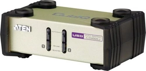 ATEN CS82U-AT ATEN CS82U 2 prievadų PS/2 USB KVM jungiklis, 2x pasirinktiniai KVM kabelių rinkiniai, nemaitinamas