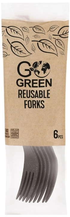 Lumarko Gogreen Reusable forks Go Žalias 6 pcs. juodas