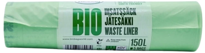 Staples Kompostuojami šiukšlių maišai BioBag 125/150L Superline (10 vnt. ritinėlyje) 35mkr. 68x91cm žalias