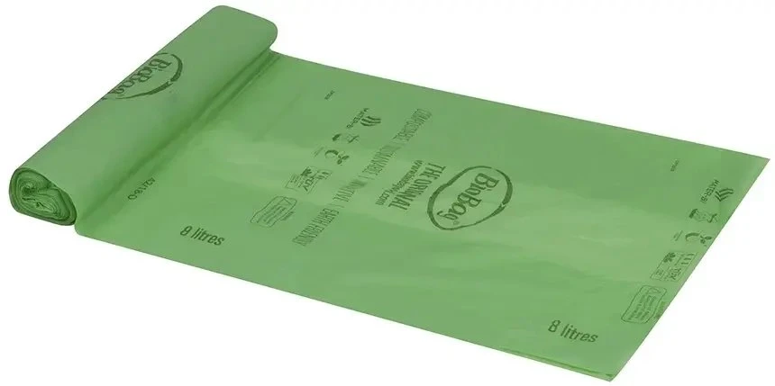 Kompostuojami atliekų maišai BioBag 8L (25 vnt. rulone) 15mkr. 39x41cm žalias