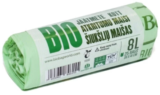 8 l BioBag kompostuojami šiukšlių maišai