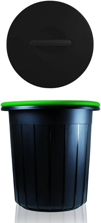 Anzio Style Waste bin Eco solution 16L 33x33x33,5cm dark pilkas/žalias