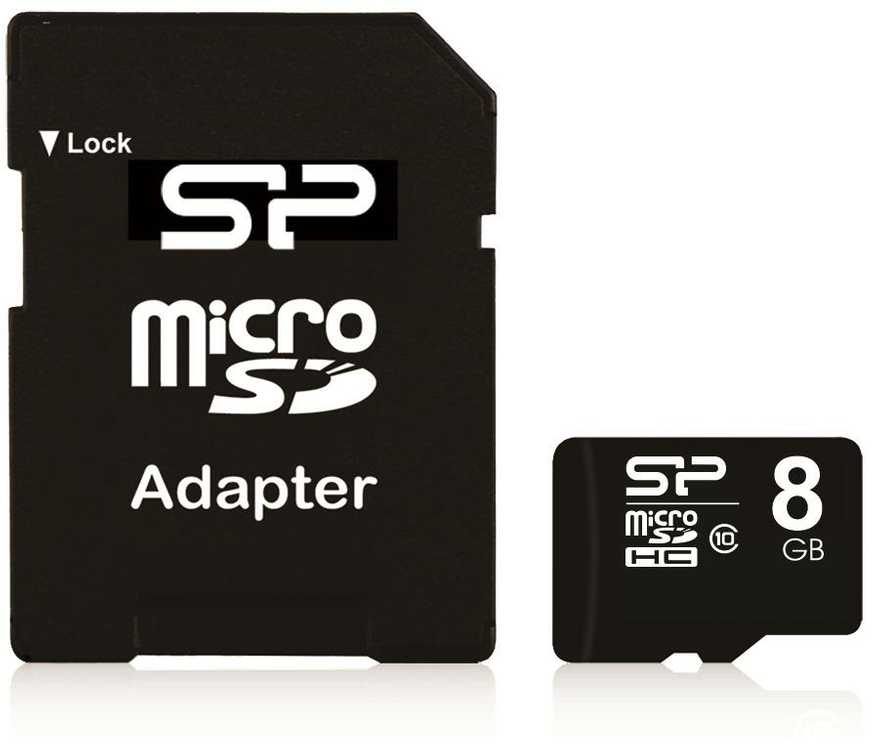Atminties kortelė Silicon Power | 8 GB | Micro SDHC | Flash atminties klasė 10 | SD adapter