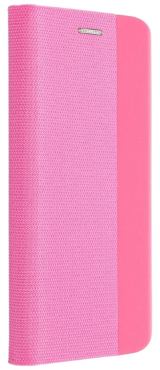 TakeMe Fabric serijos išmanusis magnetinis fiksavimo atverčiamas dėklas, skirtas Samsung Galaxy A02S (A025F) A03S (A037F) Rožinė
