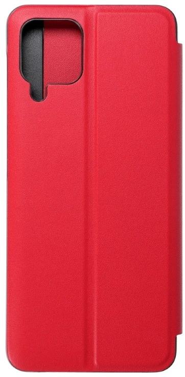 Blun Smart View Premium matinis ekologinės odos magnetinis fiksavimo knygos dėklas su stovu Samsung Galaxy A22 5G (A226B) Raudonas