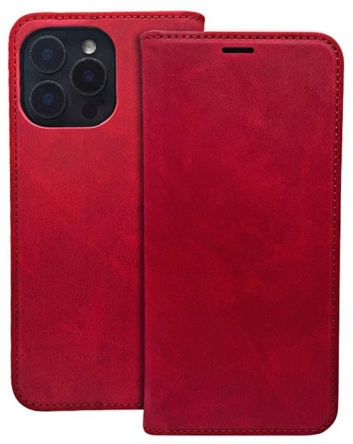 Telforceone Išmanusis zomšinis dėklas, skirtas Samsung Galaxy A25 5G (pasaulinis) raudonas