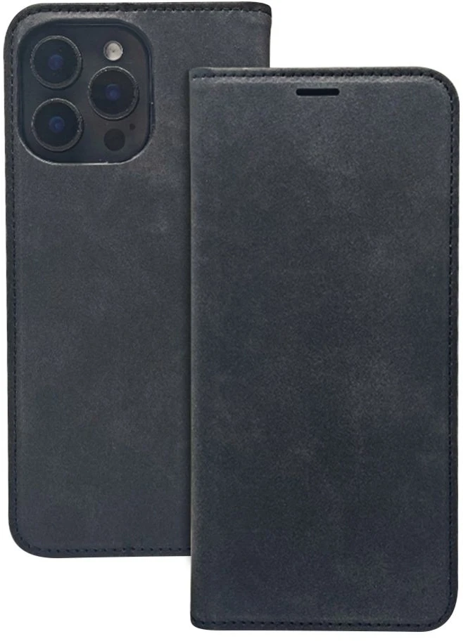 Dėklas iLike Otwierane etui Samsung Galaxy S25 Smart Suede Book Case Juodas [kod produktu: ]