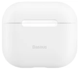 Ausinės Baseus itin plonas silikagelio dėklas, skirtas Apple AirPods 3 – baltas