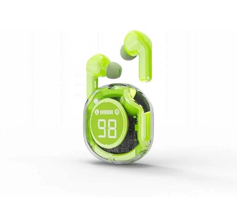 Įstatomos į ausis (į ausis įkišamos tipo) ausinės Gembird TWST-01-G su mikrofonu žalia