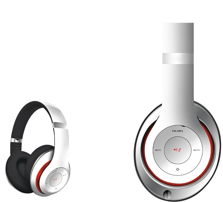 Belaidės ausinės - Omega Freestyle FH0916 Bluetooth 3.0 FM radijas MicroSD, Balta