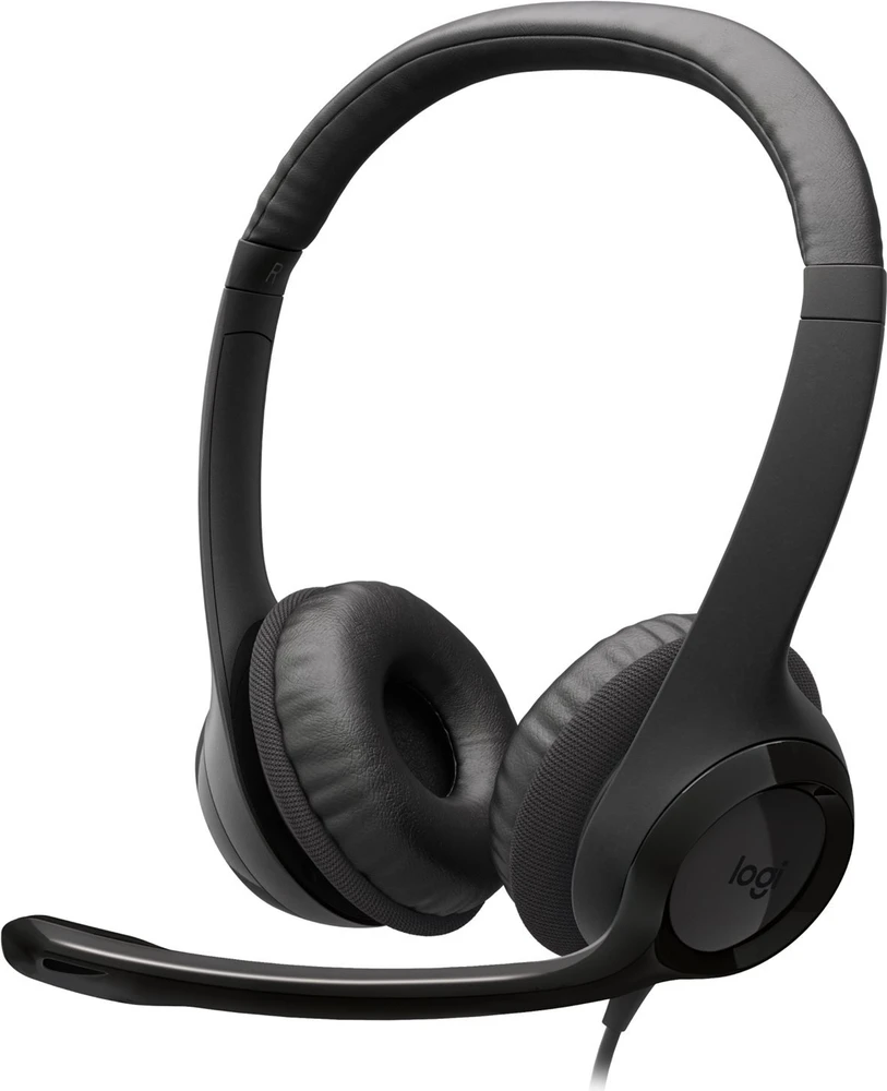 Logitech H390 Laidinės ausinės, USB-C, Juoda