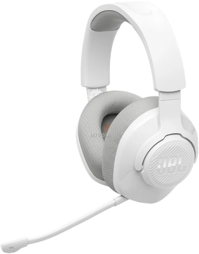 Belaidės ausinės JBL Quantum 360, baltos spalvos