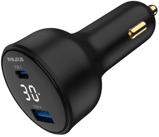 Įkroviklis Evelatus Auto ładowarki Express Car Charger 30w Juodas RCC-638