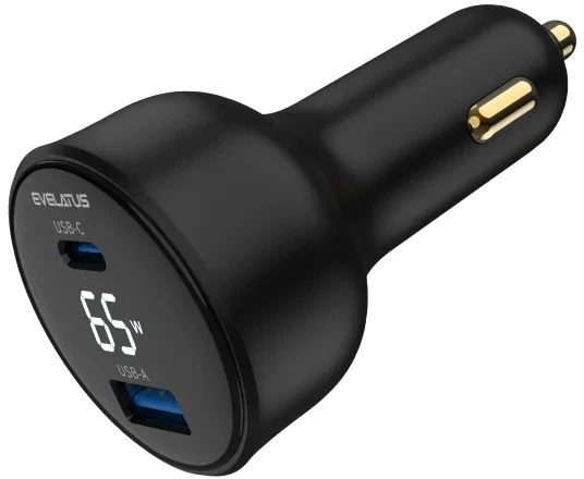 Įkroviklis Evelatus Auto ładowarki Express Car Charger 65W Juodas RCC-634