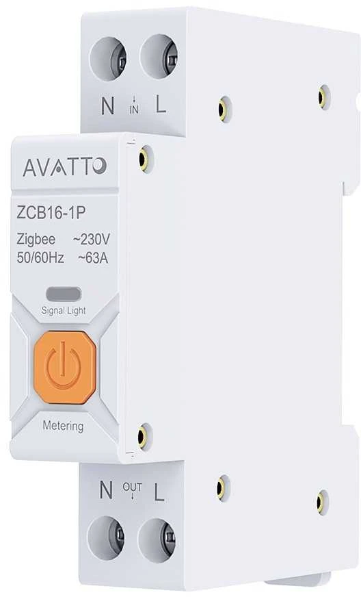 Avatto Išmani relė DIN bėgeliui 230Vac, 16A, ZigBee TUYA, su energijos matavimo funkcija