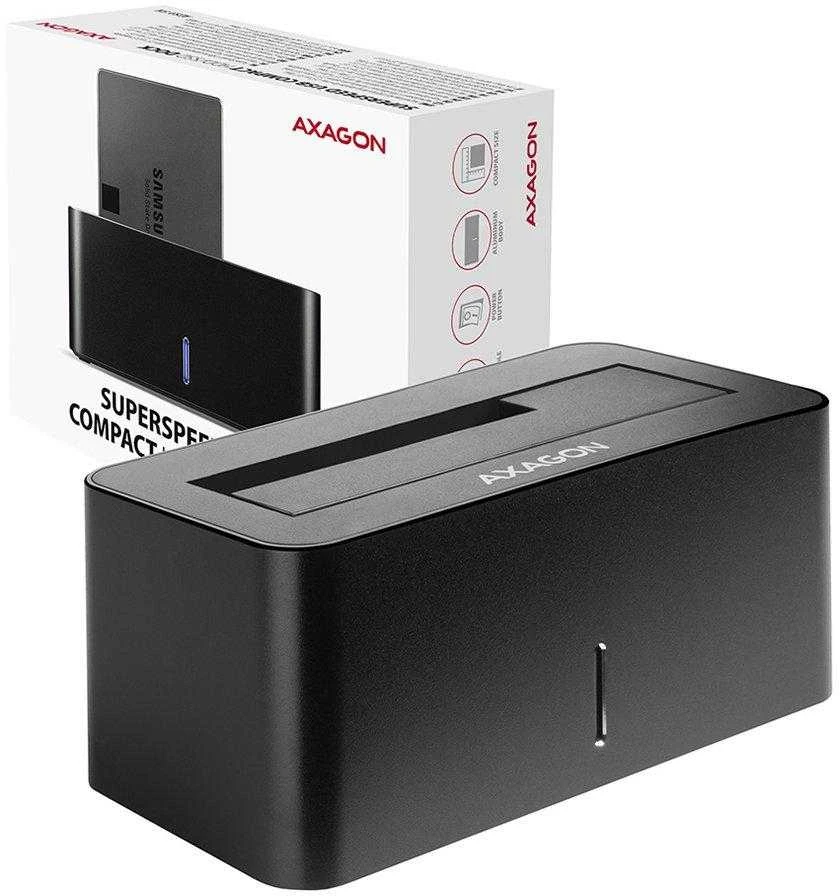AXAGON | USB 3.0-1x SATA 6G HDD Dock Station, Juodas | ADSA-SN