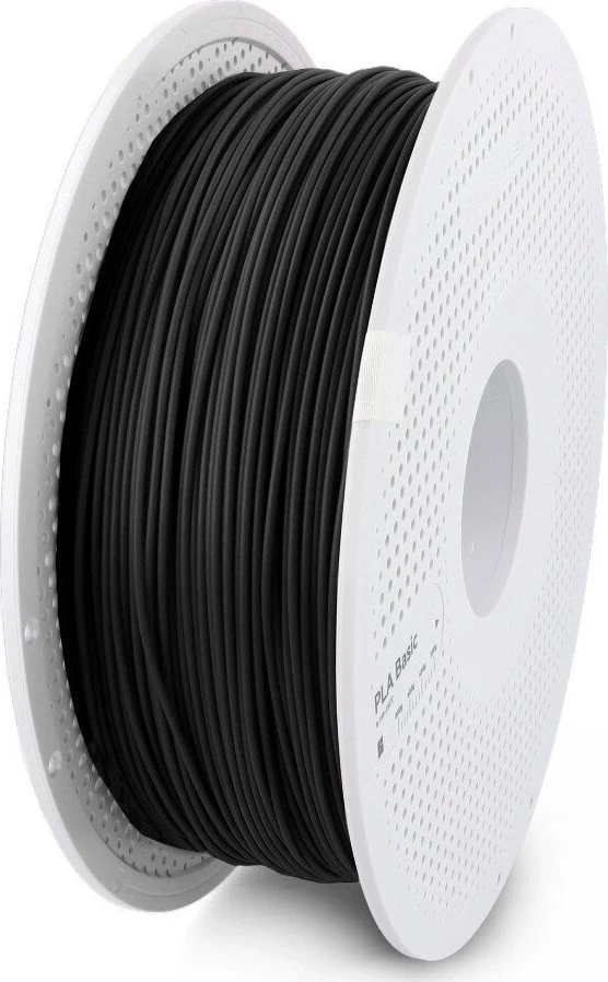 Bambu Lab PLA Basic kaitinimo plastikas 1.75 mm 1kg – komplektuojamas su daugkartinio naudojimo rite – Juodas