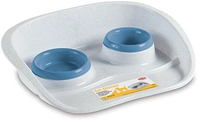 Stefanplast SET DINNER neslīdoša paplāte ar bļodām ,nordik.mėlynas/balts,
