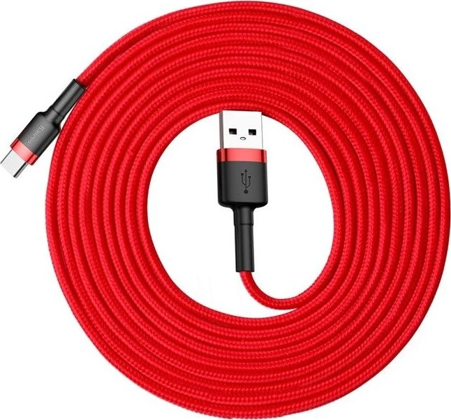 Baseus Cafule USB-C kabelis 2A 3m - Raudonas
