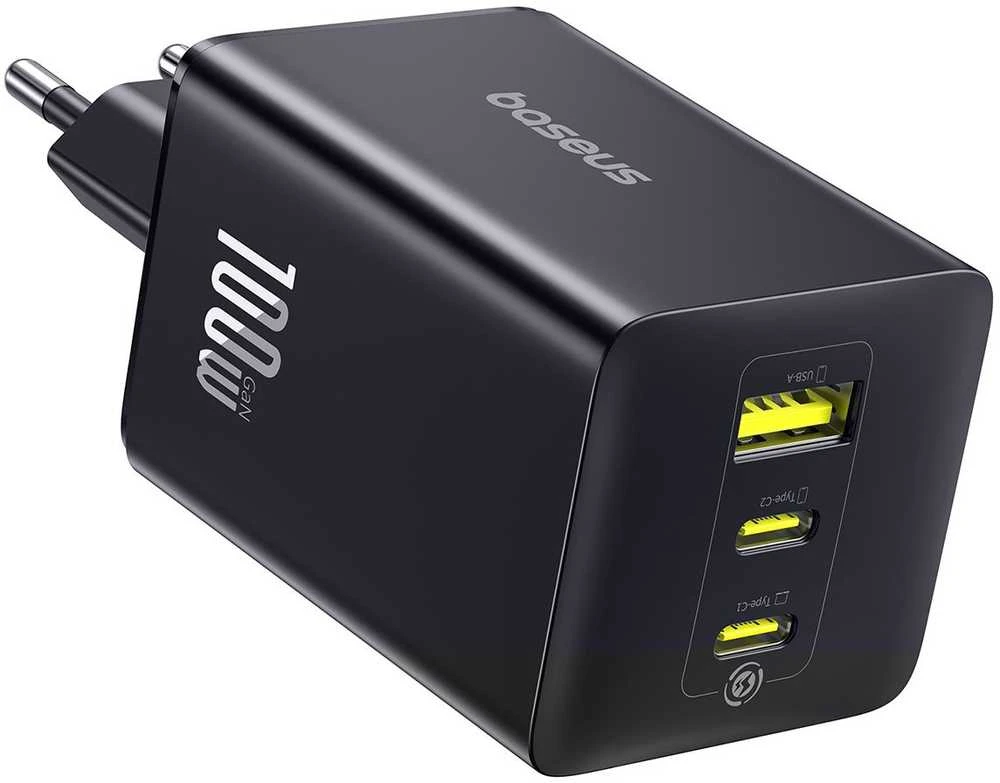 Baseus EnerFill FE11 100W 2 x USB-C + USB-A - juoda