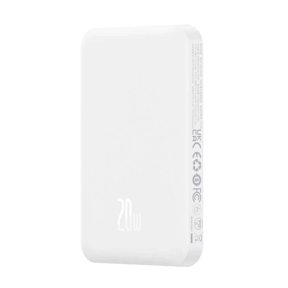Magnetinis Mini Powerbank Baseus 5000mAh 20W (baltas)