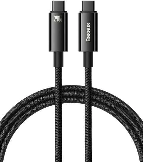 Baseus USB-C USB-C kabelis Tungsten Gold 240W 3m