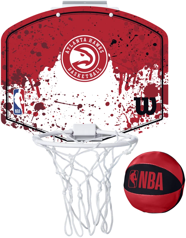 Krepšinio lenta Mini Wilson NBA Team Atlanta Hawks Mini Hoop WTBA1302ATL (rozmiar_EU-Vienas dydis)
