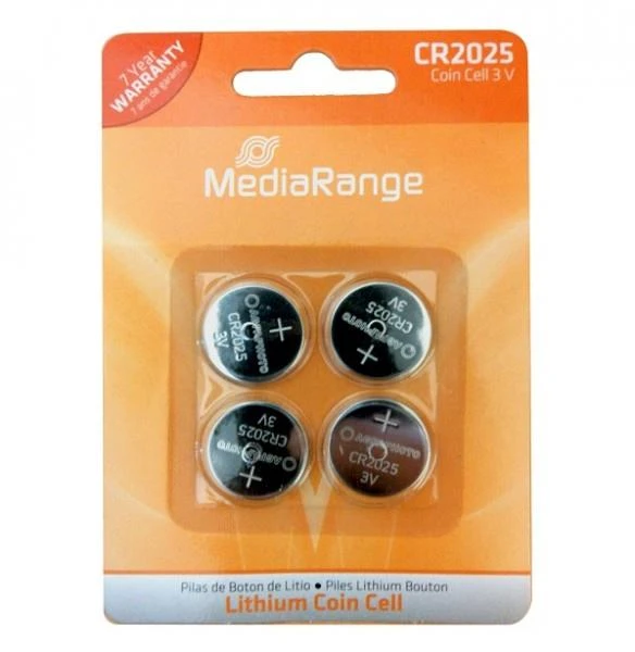 Mediarange Ličio baterija CR2025 3V/4 vnt. MRBAT131 MEDIADIANGE MRBAT131 (4260283113347)