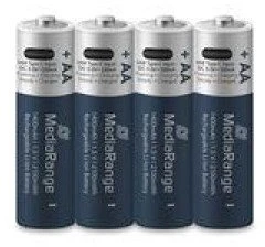 MediaRange BATTERY RECH. LI-ION AA 1.5V/1400MAH 4P MRBAT161 MEDIARANGE