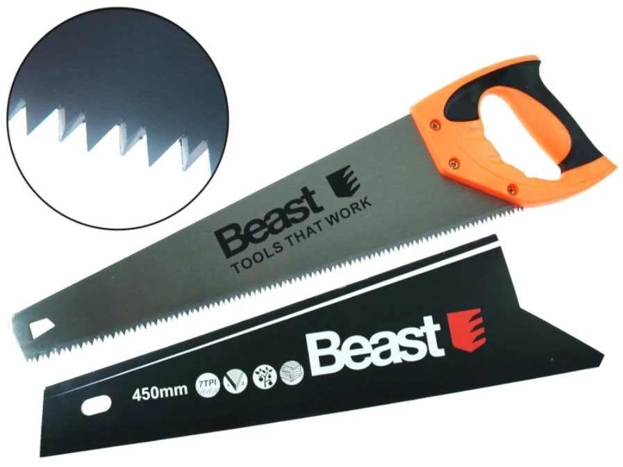 BEAST Rankinis pjūklas 450 mm grūdintais dantimis 7d/c. 1,05 mm