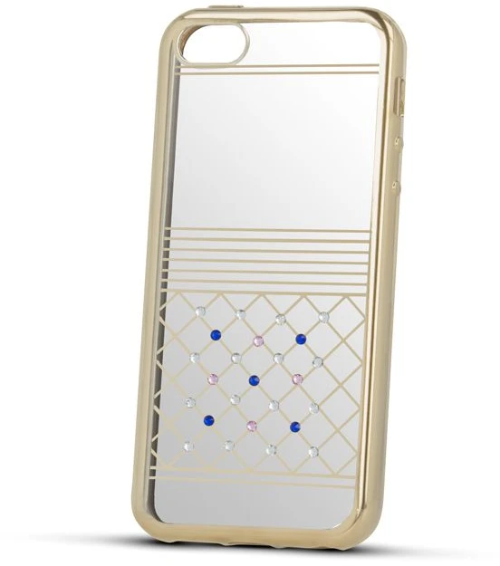 Dėklas Beeyo Luxury Silicone Back Case For Samsung G930 Galaxy S7 Transparent - Gold