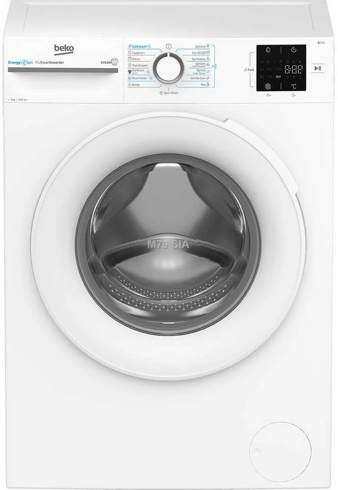 BEKO Skalbimo mašina BM3WFSU37013WW, 7kg, Energy class A, 49.6 cm, 1000 rpm, Inverter motor, Steam Cure