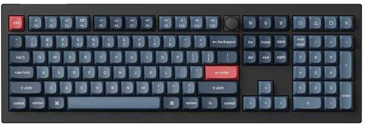 Klaviatūra Keychron V6 MAX viso dydžio rudas jungiklis Juodas